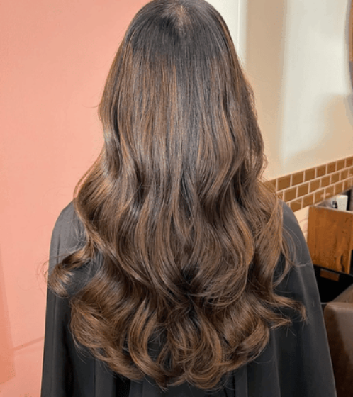 Balayage in een mokka brown kleur